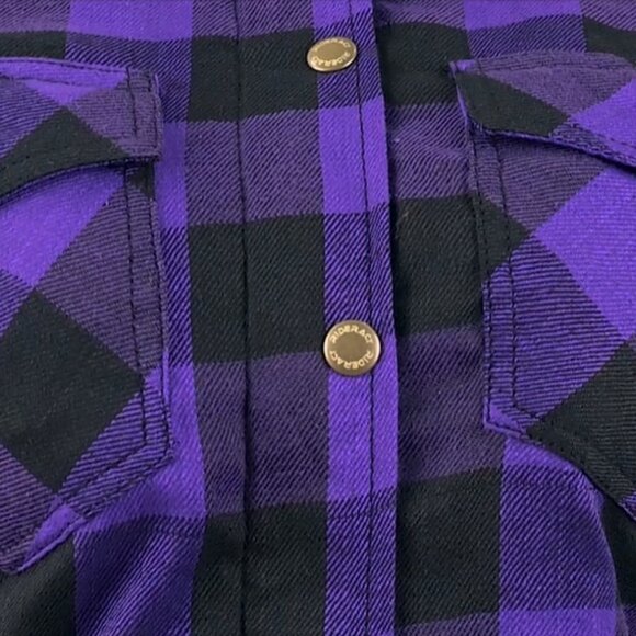 RIDERACT® Women Flannel Shirt with Long Sleeve Summer Purple Large Shirt - Picture 4 of 13